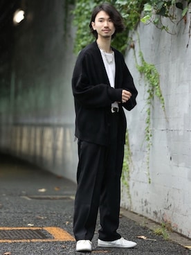 「JUNRED（ジュンレッド）のアイテム（パンツ）」を使った、TOBIさん（メンズ・168cm）の秋コーディネート