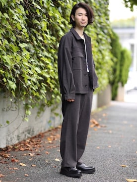 「JUNRED（ジュンレッド）のアイテム（ジャケット/アウター）」を使った、TOBIさん（メンズ・168cm）の秋コーディネート