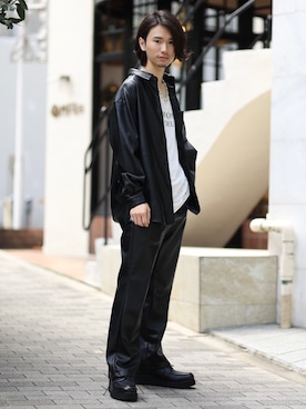 「JUNRED（ジュンレッド）のアイテム（パンツ）」を使った、TOBIさん（メンズ・168cm）の秋コーディネート