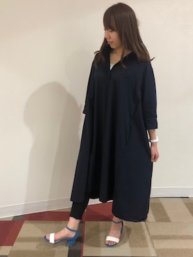 「UNIQLO（ユニクロ）のアイテム（ワンピース/ドレス）」を使った、okazakiさん（レディース・163cm）の春コーディネート
