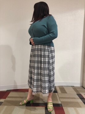 「one after another NICE CLAUP（ワンアフターアナザーナイスクラップ）のリバーシブルプリーツスカート（スカート）」を使った、okazakiさん（レディース・163cm）の春コーディネート