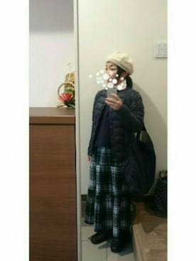 「ノーカラーダウン」｜さだきちさん（レディース・145cm）の春コーディネート