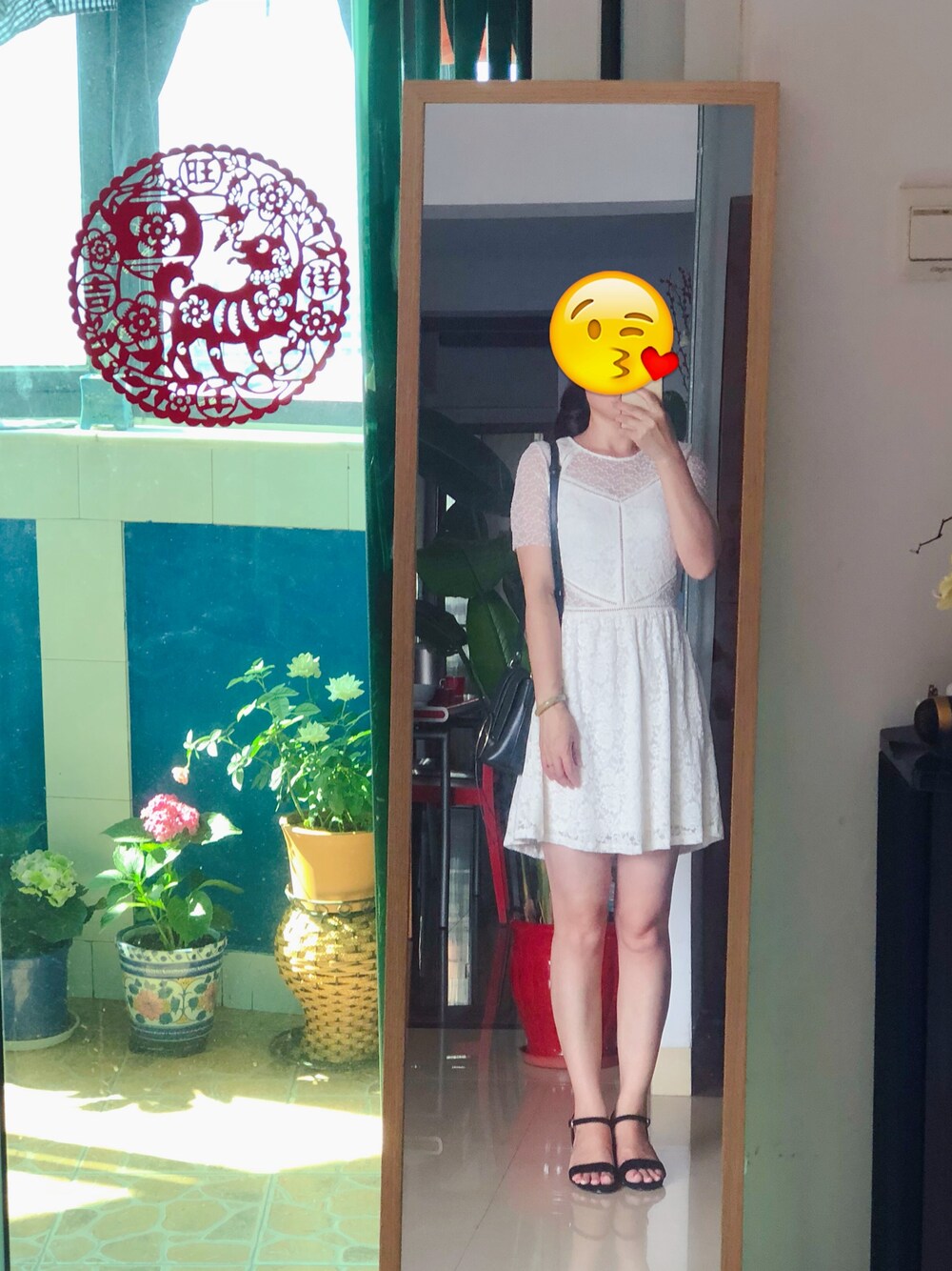 「hmのアイテム（チュニック、ホワイト系）」を使った、flowerさん（レディース・162cm）の夏コーディネートの1枚目の写真