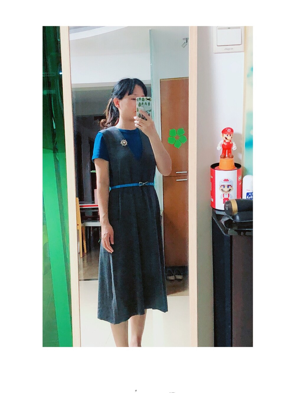 「Ms 岚のアイテム（ワンピース、グレー系）」を使った、flowerさん（レディース・162cm）の秋コーディネートの1枚目の写真