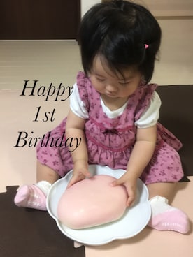 「present（プレゼント）のアイテム（その他）」を使った、yu  ❤️ ayaさん（キッズ・70cm）の夏コーディネート