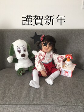 「わんわん」｜yu  ❤️ ayaさん（キッズ・80cm）の冬コーディネート