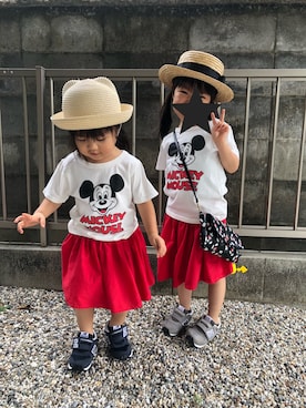「ミッキー」｜yu  ❤️ ayaさん（キッズ・100cm）の夏コーディネート