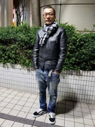 TERIYAKI使用「VANS（VANS ヴァンズ OLD SKOOL DX オールドスクール DX V36CL+ BLACK）」的時尚穿搭