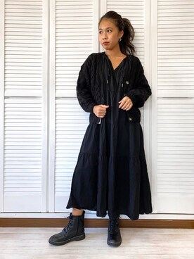 「Maxi（マキシ）のアイテム」を使った、Kaupiliさん（レディース・155cm）の秋コーディネート