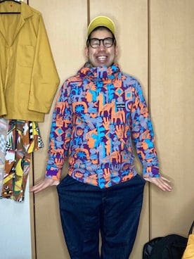 「STARTER BLACK LABEL（スターターブラックレーベル）のアイテム（帽子）」を使った、ノビ山本さん（メンズ・170cm）の冬コーディネート