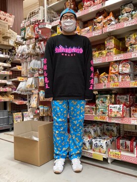 「shei shei co LTD（シェイシェイシーオーエルティディ）のアイテム（スウェット）」を使った、ノビ山本さん（メンズ・170cm）の春コーディネート