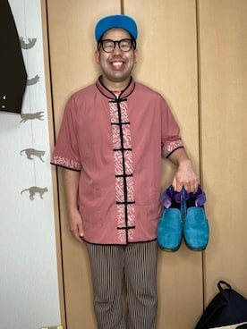 「SANTA CRUZ（サンタクルーズ）のアイテム（キャップ）」を使った、ノビ山本さん（メンズ・170cm）の春コーディネート