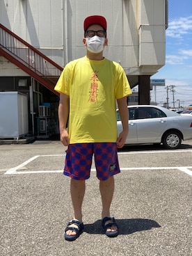 「MOBSTYLES（モブスタイル）のアイテム」を使った、ノビ山本さん（メンズ・170cm）の夏コーディネート