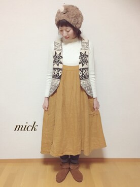 micktenさん（レディース・158cm）の冬コーディネート