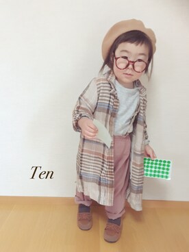 「息子」｜「アイテム（モカシン/デッキシューズ）」を使った、micktenさん（レディース・158cm）の春コーディネート