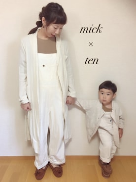 「アイテム（モカシン/デッキシューズ）」を使った、micktenさん（レディース・158cm）の秋コーディネート