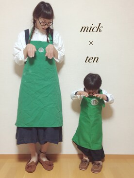 「アイテム（モカシン/デッキシューズ）」を使った、micktenさん（レディース・158cm）の秋コーディネート