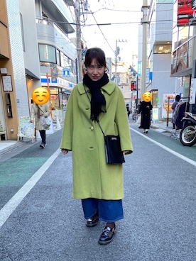 「ピスタチオ」｜「アイテム（アクセサリー）」を使った、MAIさん（レディース・153cm）の冬コーディネート