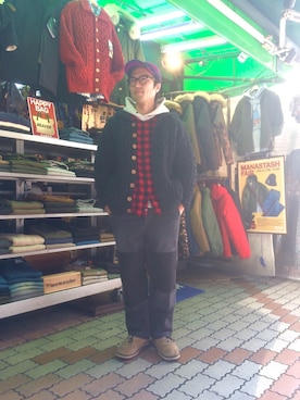 粕谷さん（メンズ・180cm）の冬コーディネート