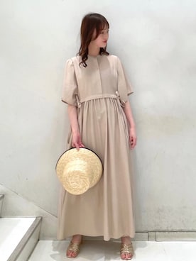 「アパートバイローリーズ」｜「アイテム（帽子）」を使った、hinakoさん（レディース・157cm）の春コーディネート