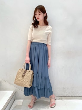 「アパートバイローリーズ」｜「アイテム（キャミソール）」を使った、hinakoさん（レディース・157cm）の春コーディネート