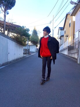 「Dr. Martens（ドクターマーチン）のDr.Martens VINTAGE1461（ブーツ）」を使った、くがけんさん（メンズ・179cm）の冬コーディネート