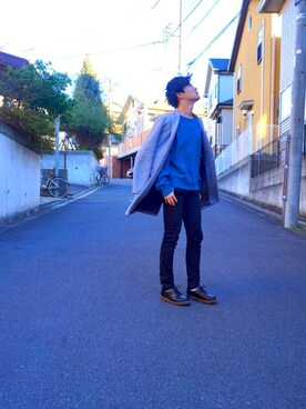 「Dr. Martens（ドクターマーチン）のDr.Martens VINTAGE1461（ブーツ）」を使った、くがけんさん（メンズ・179cm）の冬コーディネート