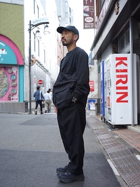 「BASISBROEK（バシスブルック）のアイテム（トップス）」を使った、THE COMMON TEMPO 原宿Yさん（メンズ・165cm）の秋コーディネート