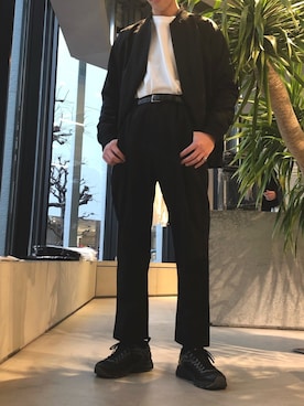 「koe（コエ）のアイテム（MA-1）」を使った、スギさん（メンズ・174cm）の冬コーディネート