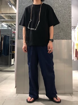 「Dorr49（ドアフォーナイン）のアイテム（パンツ）」を使った、スギさん（メンズ・174cm）の夏コーディネート