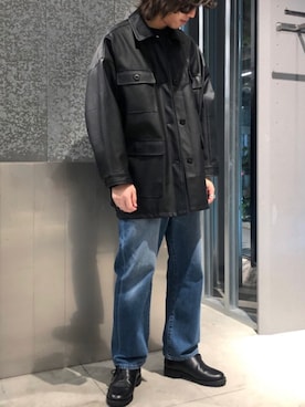 「koe（コエ）のアイテム（ブルゾン）」を使った、スギさん（メンズ・174cm）の秋コーディネート