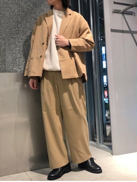 「koe（コエ）のアイテム（ブルゾン）」を使った、スギさん（メンズ・174cm）の秋コーディネート