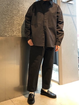 「koe（コエ）のアイテム（ブルゾン）」を使った、スギさん（メンズ・174cm）の冬コーディネート