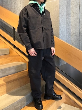「koe（コエ）のアイテム（ブルゾン）」を使った、スギさん（メンズ・174cm）の冬コーディネート
