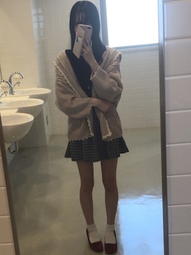 「Doublefocus（ダブルフォーカス）のアイテム（ジャケット/アウター）」を使った、りーさん（レディース・156cm）の秋コーディネート