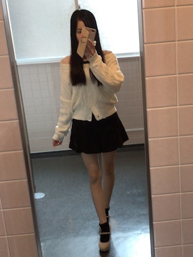 「キュロット」｜「アイテム（その他）」を使った、りーさん（レディース・156cm）の冬コーディネート