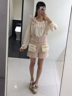 「LIZ LISA（リズリサ）のアイテム（オールインワン・サロペット）」を使った、りーさん（レディース・157cm）の秋コーディネート
