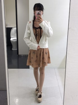 「LIZ LISA（リズリサ）のアイテム（ジャケット/アウター）」を使った、りーさん（レディース・157cm）の秋コーディネート