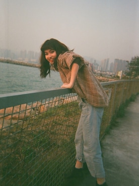 「3CE（3CE）のアイテム」を使った、Jess Lauさん（レディース・158cm）の秋コーディネート