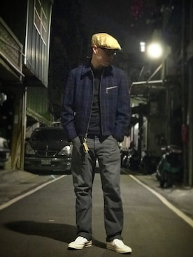 「FREEWHEELERS（フリーホイーラーズ）のアイテム（チノパンツ）」を使った、Rush哥さん（メンズ・175cm）の春コーディネート