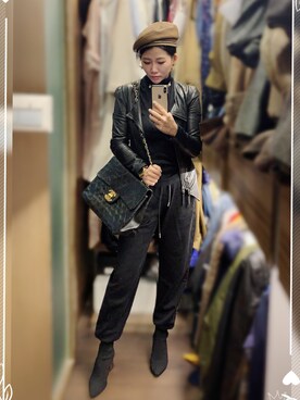 「chanel」｜「アイテム（ハンチング/ベレー帽）」を使った、Feng🇹🇼さん（レディース・157cm）の秋コーディネート