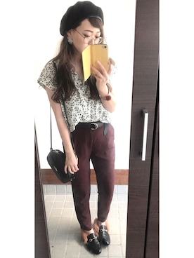 「GRL（グレイル）のアイテム（ピアス（両耳用））」を使った、いっさんさん（レディース・157cm）の秋コーディネート