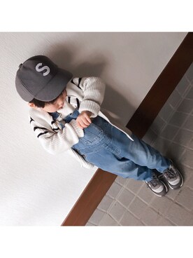 「息子コーデ」｜「アイテム（サロペット/オーバーオール）」を使った、いっさんさん（レディース・157cm）の秋コーディネート