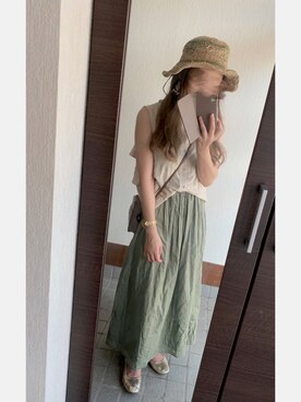 「チチカカ」｜「アイテム（バレエシューズ）」を使った、いっさんさん（レディース・157cm）の夏コーディネート