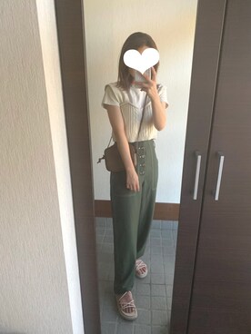 「ジーナシス」｜「アイテム（キャミソール）」を使った、いっさんさん（レディース・157cm）の秋コーディネート