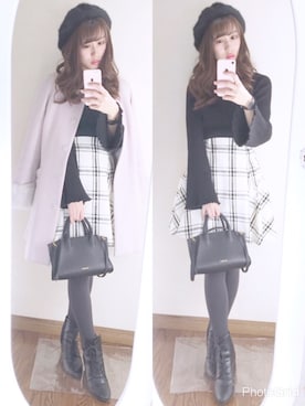 Reinaさん（レディース・156cm）の冬コーディネート