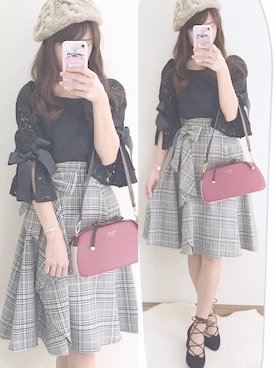 「プチプラミックス」｜「アイテム（ハンチング/ベレー帽）」を使った、Reinaさん（レディース・156cm）の秋コーディネート