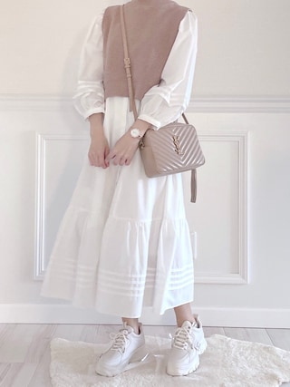 Jusglitty ジャスグリッティー の ニットベストドッキングワンピース ワンピース Wear Jusglitty ジャスグリッティー の ニットベストドッキングワンピース ワンピース Wear