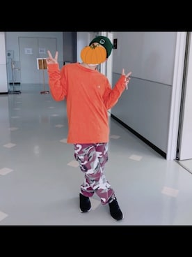 「カボチャコーデ🎃」｜雨さん（メンズ・160cm）の秋コーディネート
