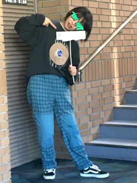 「HANES（ヘインズ）のアイテム（スウェット）」を使った、yukaさん（レディース・162cm）の秋コーディネート